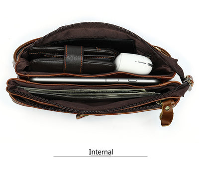 Bolsa Retro de Cuero para Hombre - Mensajero de Estilo Vintage - Image 22
