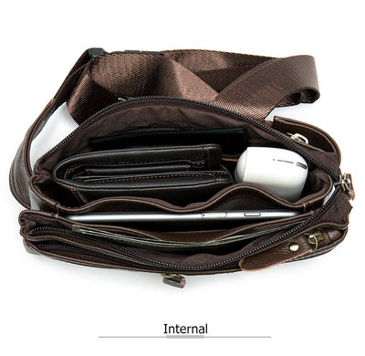 Bolsa Retro de Cuero para Hombre - Mensajero de Estilo Vintage - Image 26