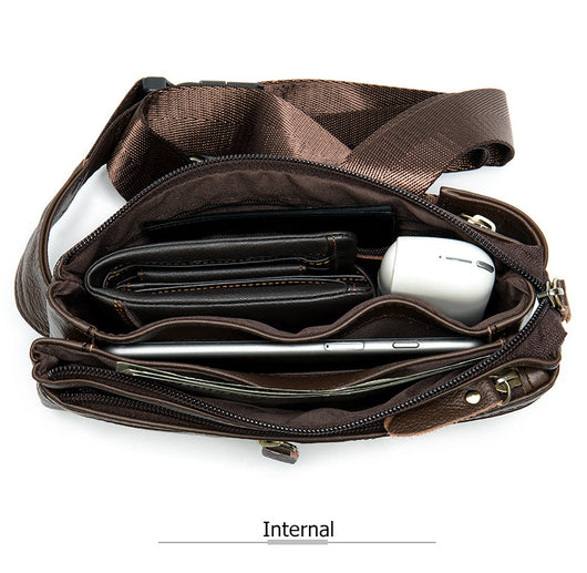 Bolsa Retro de Cuero para Hombre - Mensajero de Estilo Vintage - Image 26