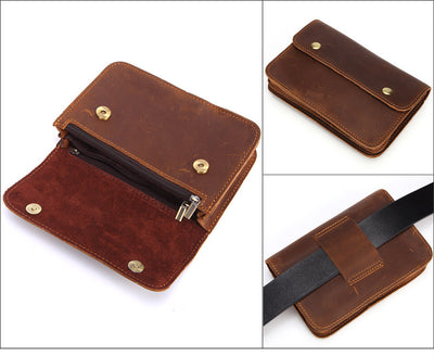 Cinturón Bolsa Multifuncional de Cuero Genuino para Caballo - Image 11