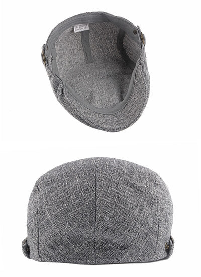 Boina Retro Británica de Algodón y Lino - Estilo Casual Vintage - Image 11
