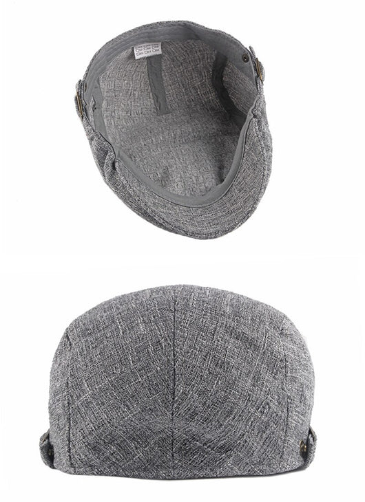 Boina Retro Británica de Algodón y Lino - Estilo Casual Vintage - Image 11