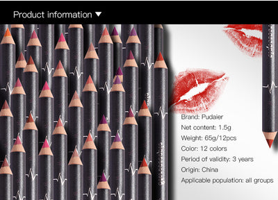 Delineador de Labios Impermeable 12 Colores - Image 4