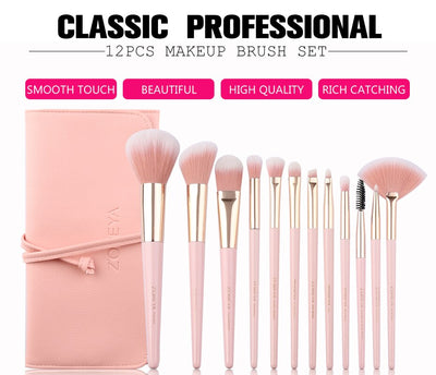 Set de 12 Brochas de Maquillaje con Mango Puntiagudo - Image 20
