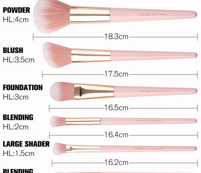 Set de 12 Brochas de Maquillaje con Mango Puntiagudo - Image 22