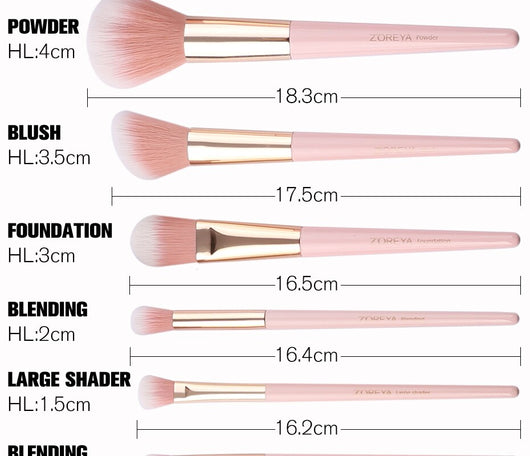 Set de 12 Brochas de Maquillaje con Mango Puntiagudo - Image 22