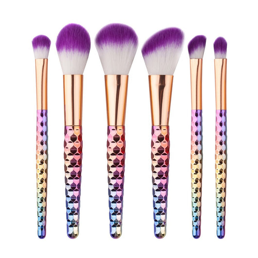 Brocha de Maquillaje con Escamas de Pez y Patrón Panal - Image 6