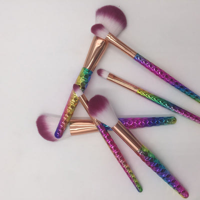 Brocha de Maquillaje con Escamas de Pez y Patrón Panal - Image 10