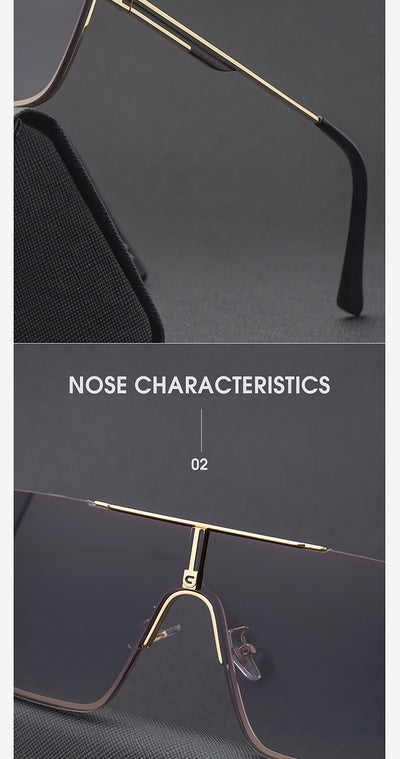Gafas de Sol Cuadradas Metálicas Grandes para Hombre - Image 15
