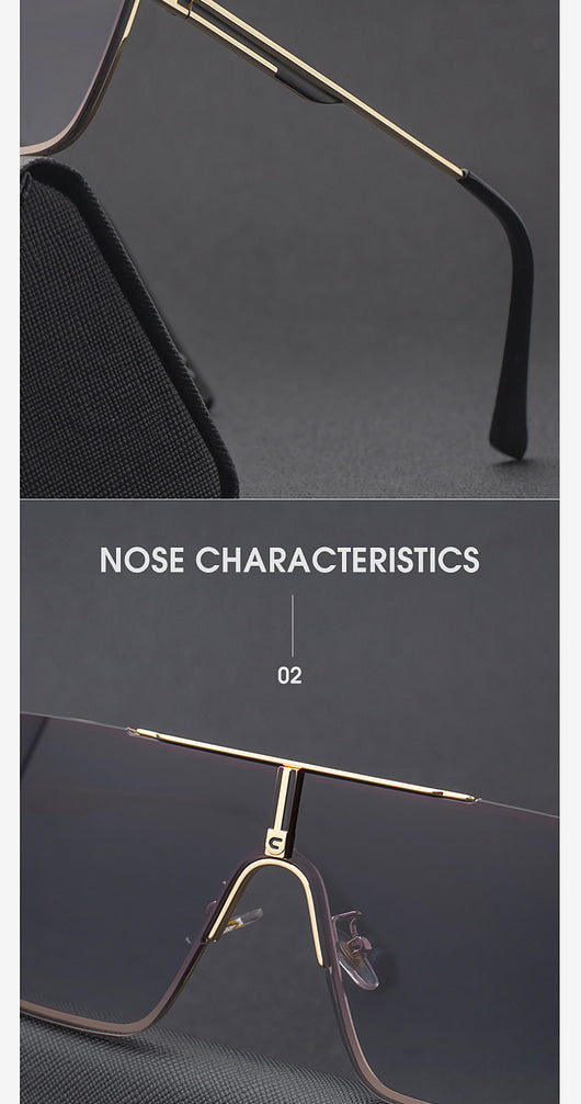 Gafas de Sol Cuadradas Metálicas Grandes para Hombre - Image 15