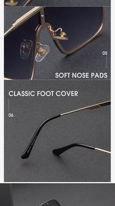 Gafas de Sol Cuadradas Metálicas Grandes para Hombre - Image 17