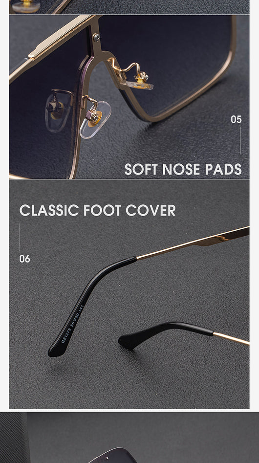 Gafas de Sol Cuadradas Metálicas Grandes para Hombre - Image 17