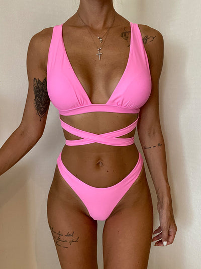 Bikini Cruzado Liso para Mujer - Image 13