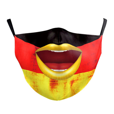 Mascarilla Infantil de Tela Estampada con Bandera - Image 14