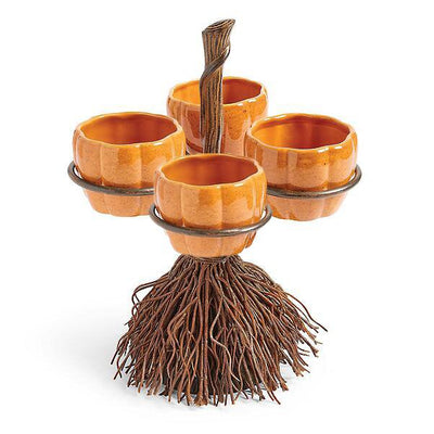 Decoración Halloween: Soporte para Snacks con Diseño de Calabaza y Escoba - Image 9