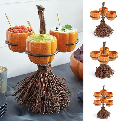 Decoración Halloween: Soporte para Snacks con Diseño de Calabaza y Escoba - Image 10