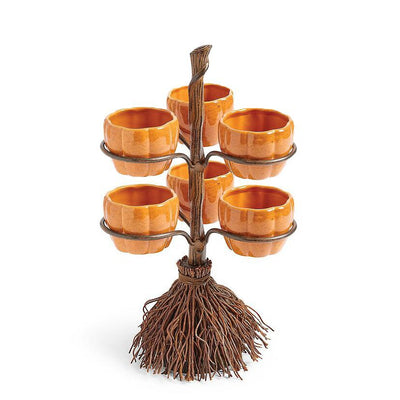Decoración Halloween: Soporte para Snacks con Diseño de Calabaza y Escoba - Image 11