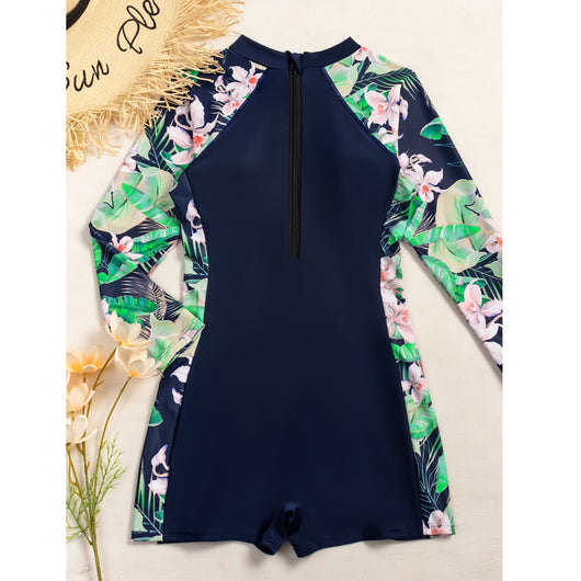 Traje de Baño Enterizo Protector Solar con Cobertura Conservadora - Image 21