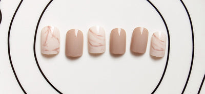 Uñas Postizas Khaki Claro con Efecto Degradado - Image 10