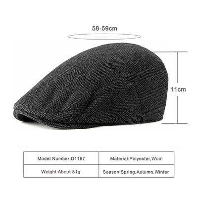 Boina Retro Británica de Lana para Hombre - Estilo Casual Clásico - Image 6