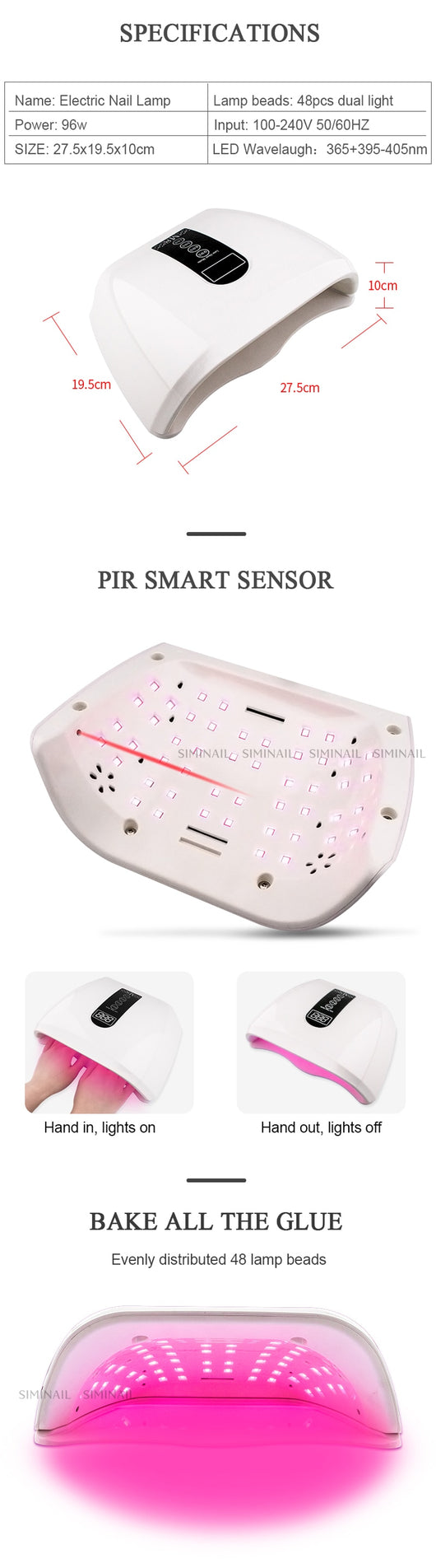 Secador de Uñas LED UV 96W Profesional - Image 7