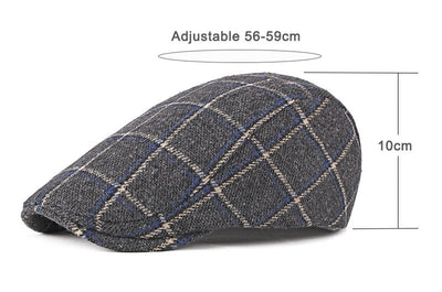 Boina Escocesa Retro Británica de Lana para Hombre - Diseño Cuadriculado Casual - Image 6
