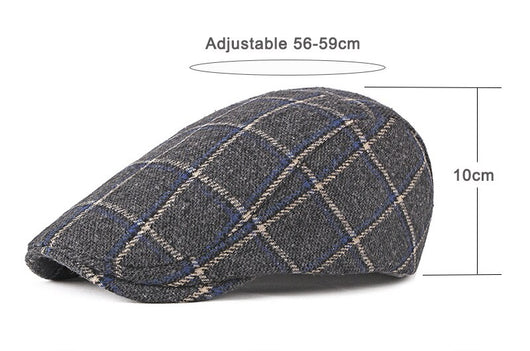 Boina Escocesa Retro Británica de Lana para Hombre - Diseño Cuadriculado Casual - Image 6