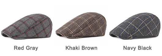 Boina Escocesa Retro Británica de Lana para Hombre - Diseño Cuadriculado Casual - Image 8