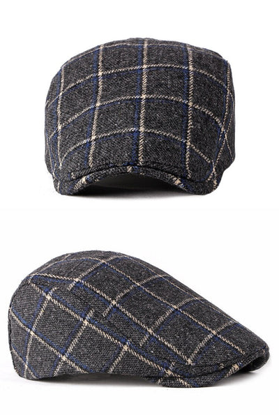 Boina Escocesa Retro Británica de Lana para Hombre - Diseño Cuadriculado Casual - Image 11