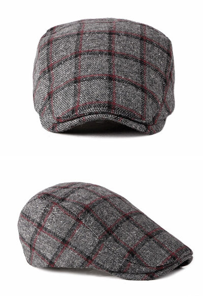 Boina Escocesa Retro Británica de Lana para Hombre - Diseño Cuadriculado Casual - Image 13