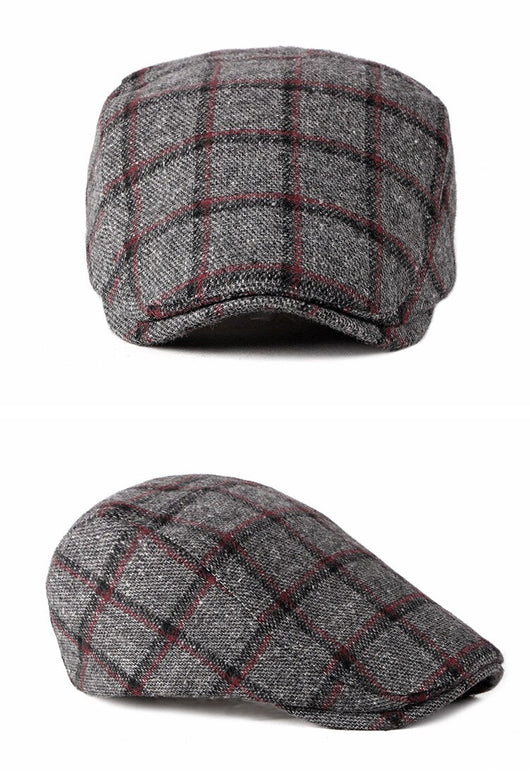 Boina Escocesa Retro Británica de Lana para Hombre - Diseño Cuadriculado Casual - Image 13
