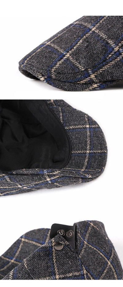 Boina Escocesa Retro Británica de Lana para Hombre - Diseño Cuadriculado Casual - Image 16