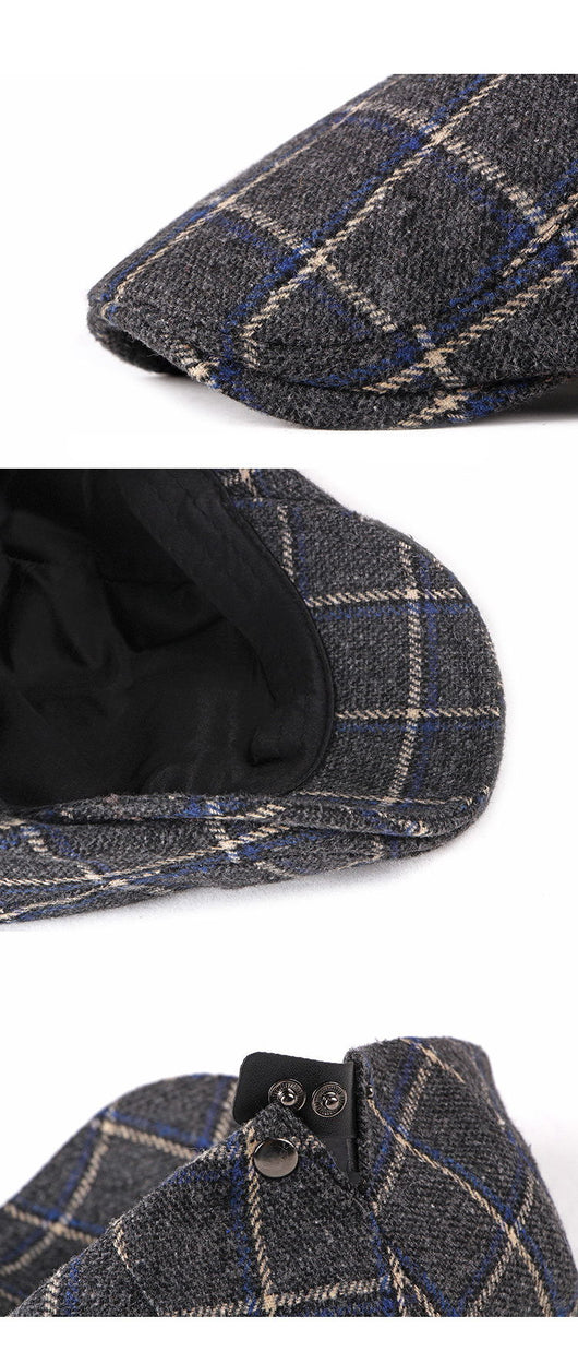 Boina Escocesa Retro Británica de Lana para Hombre - Diseño Cuadriculado Casual - Image 16