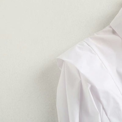 Blusa Blanca de Manga Larga con Diseño Minimalista en Popelina - Image 12