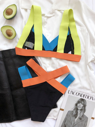 Bikini Triangular Multicolor con Bolsa de Playa para Mujer - Image 13