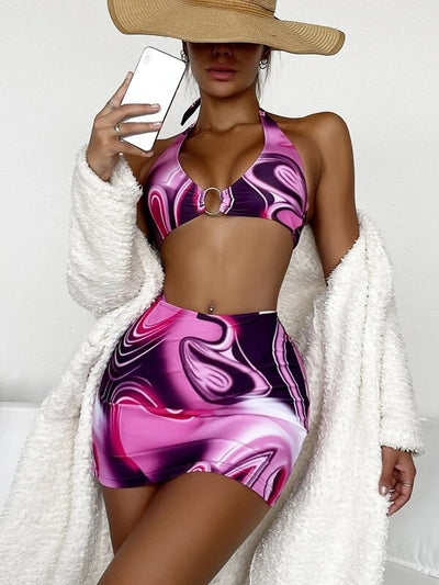 Bikini de Tres Piezas con Falda para Mujer - Image 16