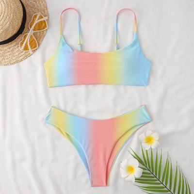 Bikini Reversible Degradado Multicolor - Traje de Baño Versátil - Image 6
