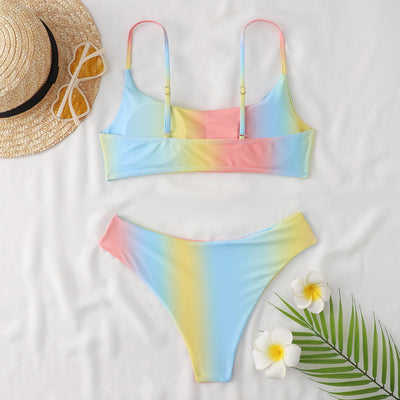 Bikini Reversible Degradado Multicolor - Traje de Baño Versátil - Image 7