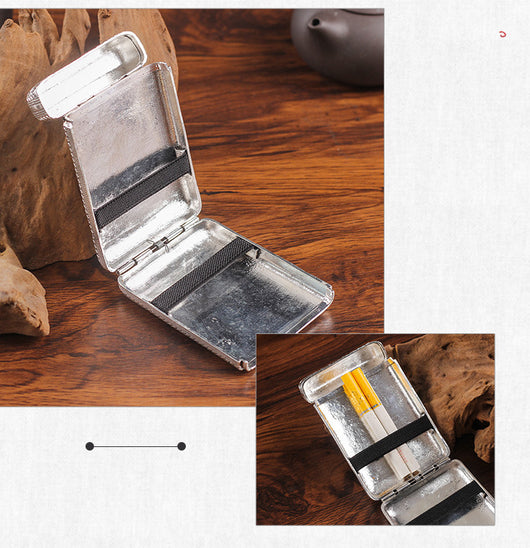 Estuche para Cigarrillos Ultradelgado de Aleación con Grabado 3D para Hombre - Image 8