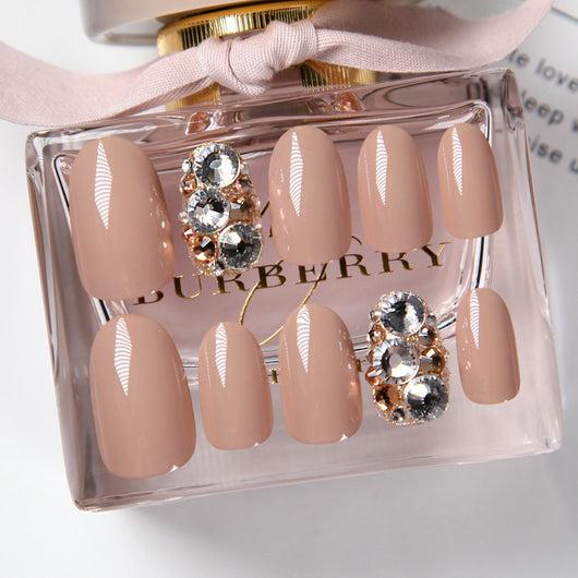 Uñas Postizas Adhesivas Nude Medianas Largas - Image 7