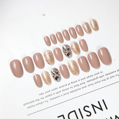 Uñas Postizas Adhesivas Nude Medianas Largas - Image 8
