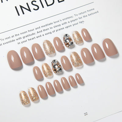 Uñas Postizas Adhesivas Nude Medianas Largas - Image 9