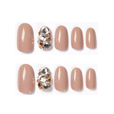 Uñas Postizas Adhesivas Nude Medianas Largas - Image 11