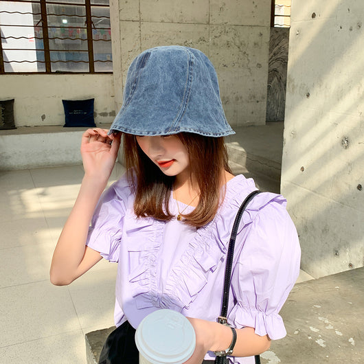Gorra Bucket Denim Lavado para Mujer - Estilo Casual - Image 17
