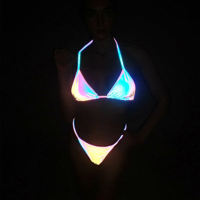 Bikini Reflectante Arcoíris con Detalles Láser - Image 21