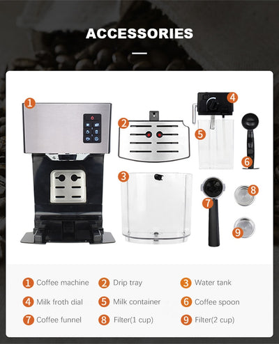 Cafetera Automática Italiana con Espumador de Leche Integrado - Image 17