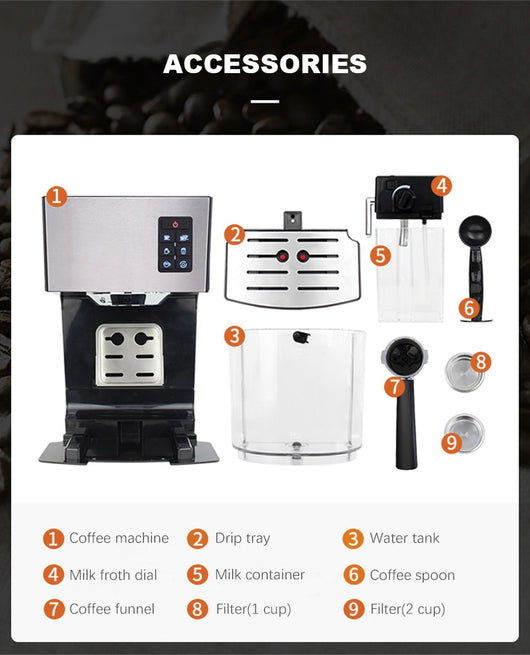 Cafetera Automática Italiana con Espumador de Leche Integrado - Image 17