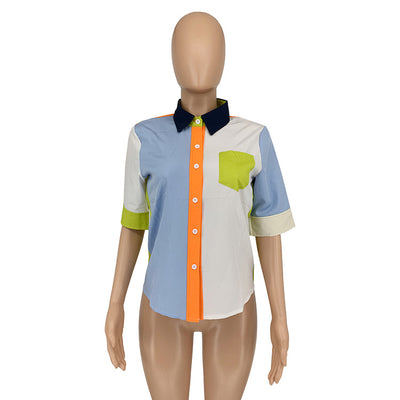 Blusa Casual de Verano con Color Coordinado para Mujer - Image 15