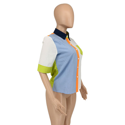 Blusa Casual de Verano con Color Coordinado para Mujer - Image 16