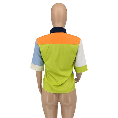Blusa Casual de Verano con Color Coordinado para Mujer - Image 17